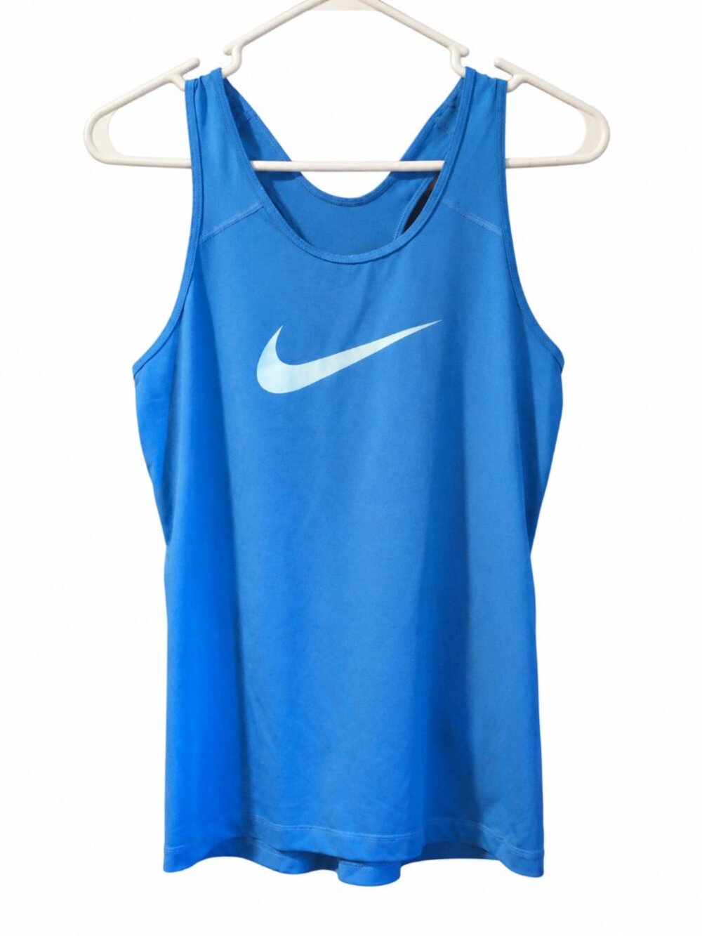 Nike Women’s XL Blue Swoosh Racerback Athletic Workout Tank Top